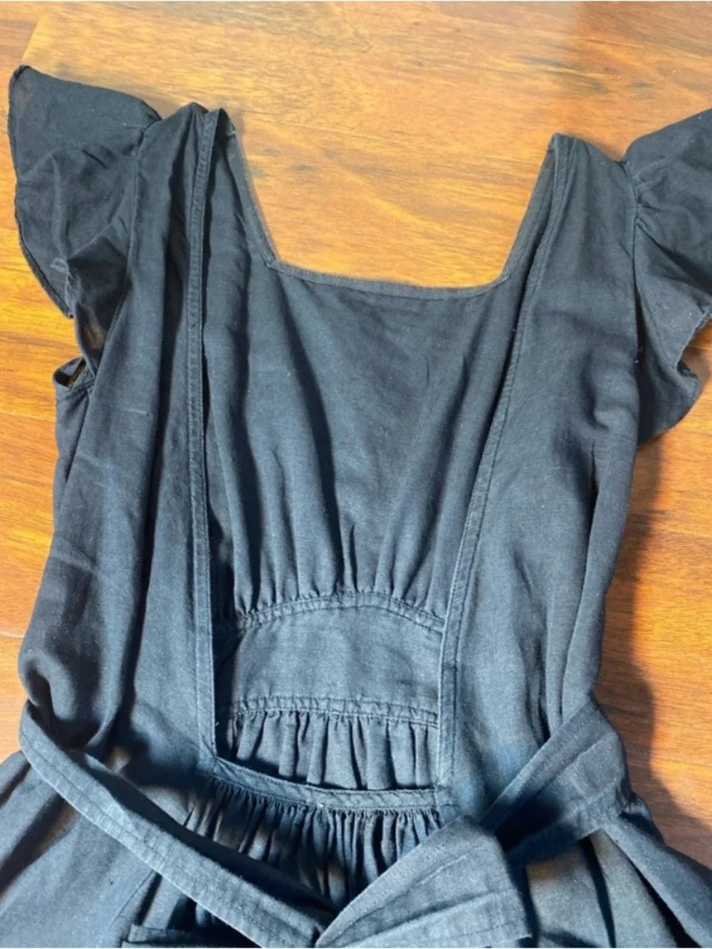Free People Linen Open Back Dress